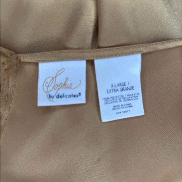 Sophia by Delicates Elegant Gold Satin Gown - Picture 9 of 9